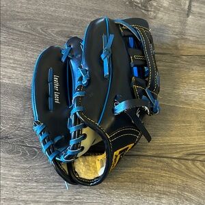 Blue and Black Leather Baseball Glove